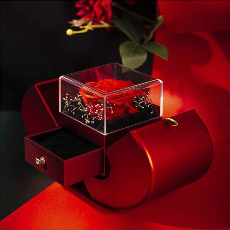 Eternal Rose Jewelry Box & Necklace.