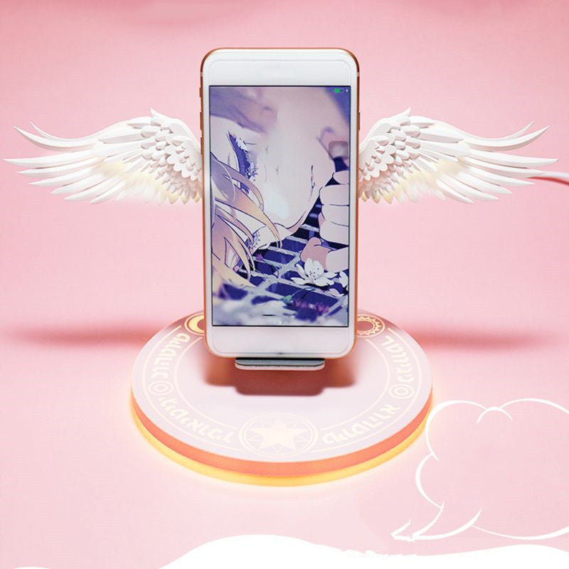 Unique Colorful LED Angel Wings Charger Dock.