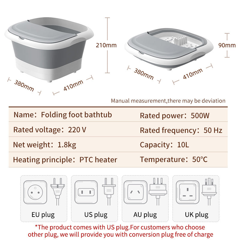 Folding Electric Foot Bath With Constant Temperature - Tech Meets Trend
