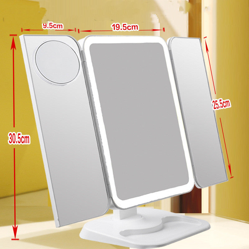 Trifold Makeup Mirror With Light - Tech Meets Trend