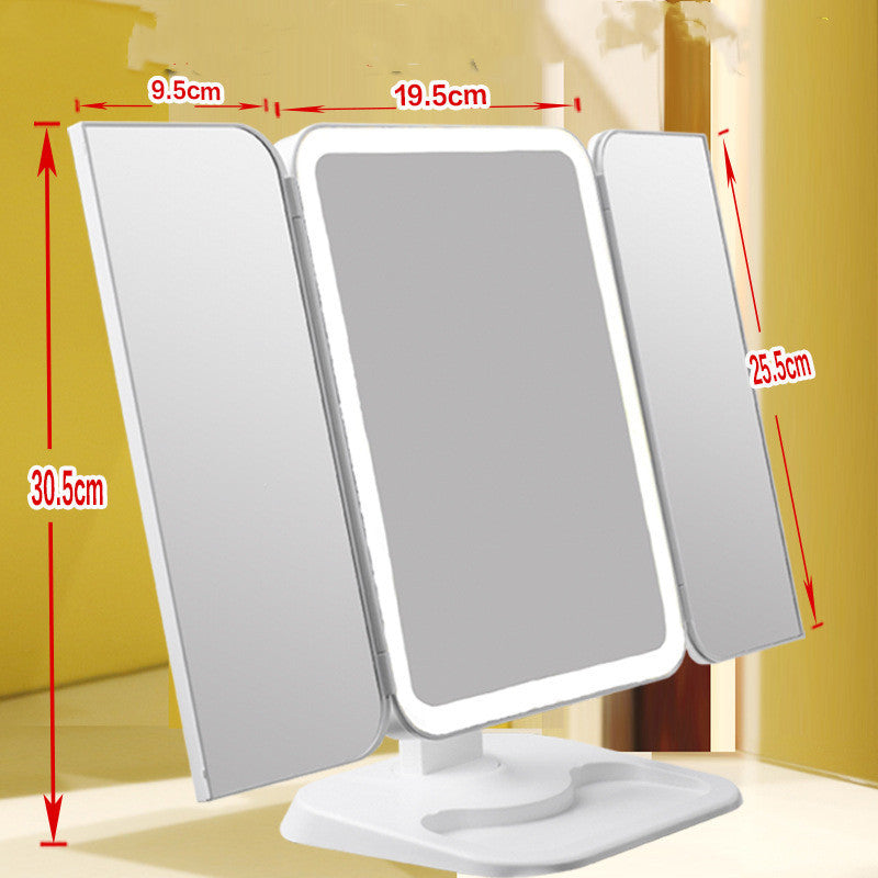 Trifold Makeup Mirror With Light - Tech Meets Trend