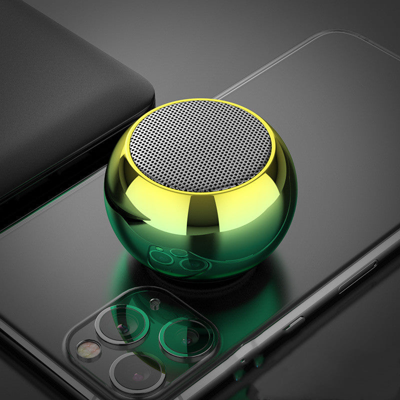 3D Mini Electroplating Round Steel Cannon Blue tooth Speaker - Tech Meets Trend
