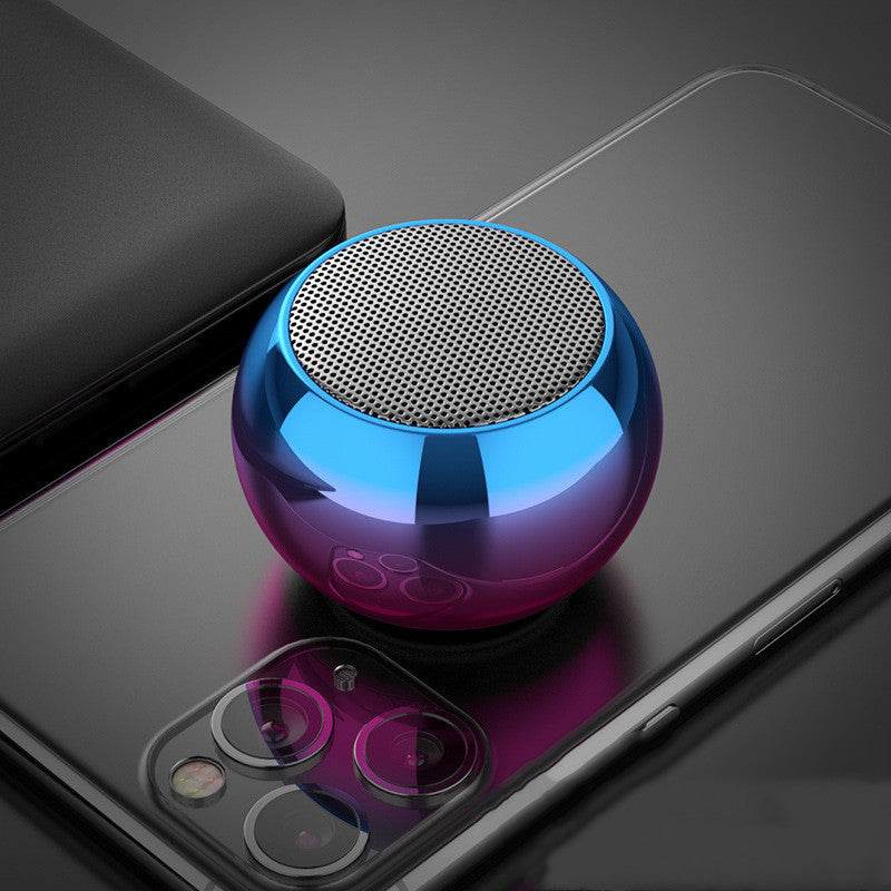 3D Mini Electroplating Round Steel Cannon Blue tooth Speaker - Tech Meets Trend