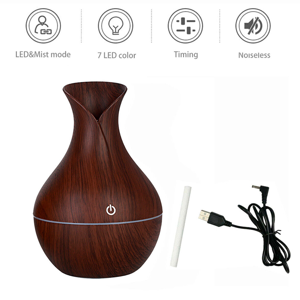 LED Ultrasonic Aroma Humidifier Oil Diffuser.