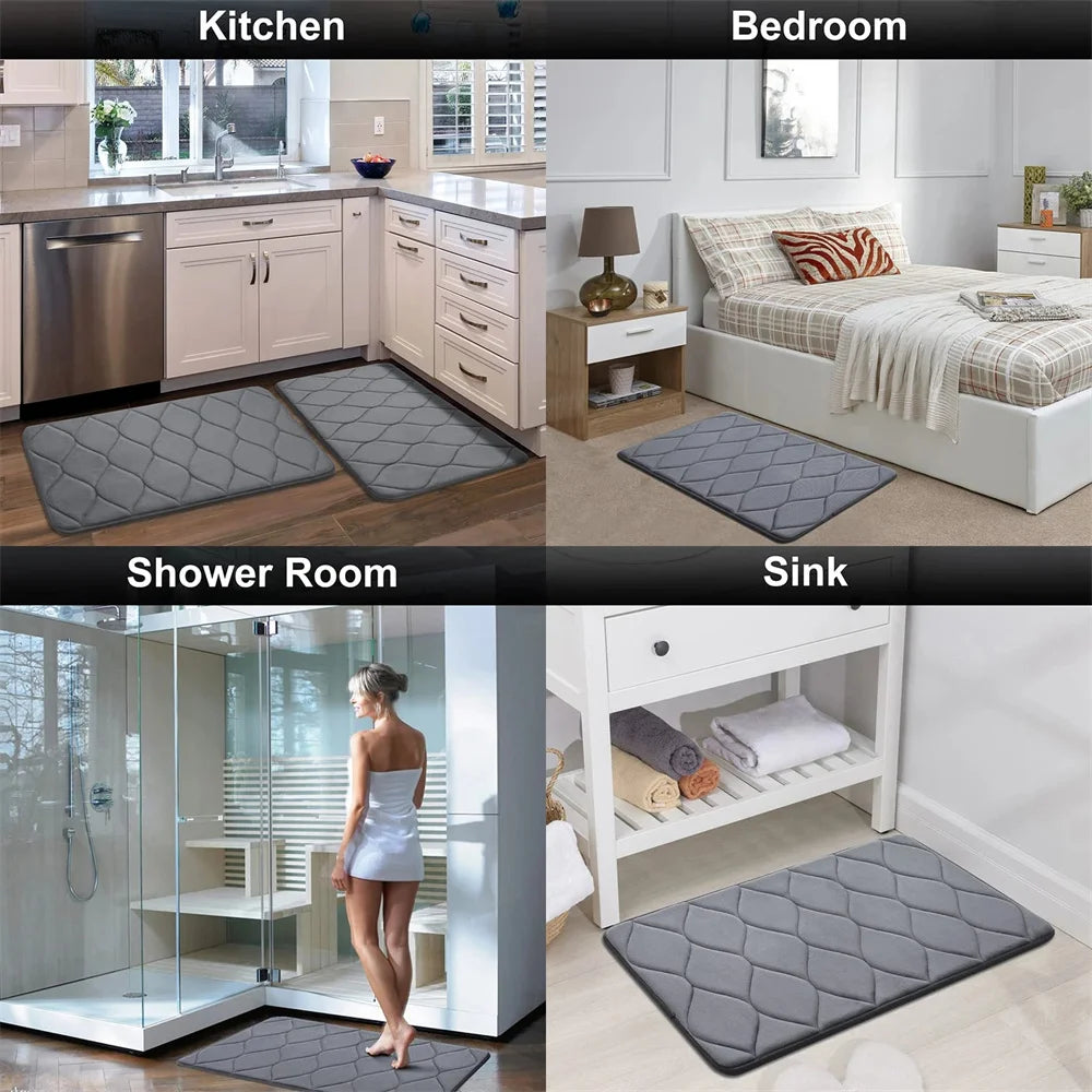 Homaxy Soft Non-Slip Memory Foam Bathroom Mat - Tech Meets Trend