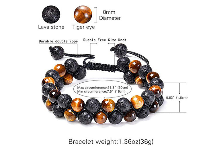 Unisex Tiger Eye Bracelets.