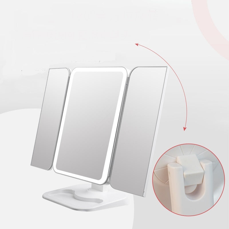 Trifold Makeup Mirror With Light - Tech Meets Trend