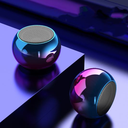 3D Mini Electroplating Round Steel Cannon Blue tooth Speaker - Tech Meets Trend