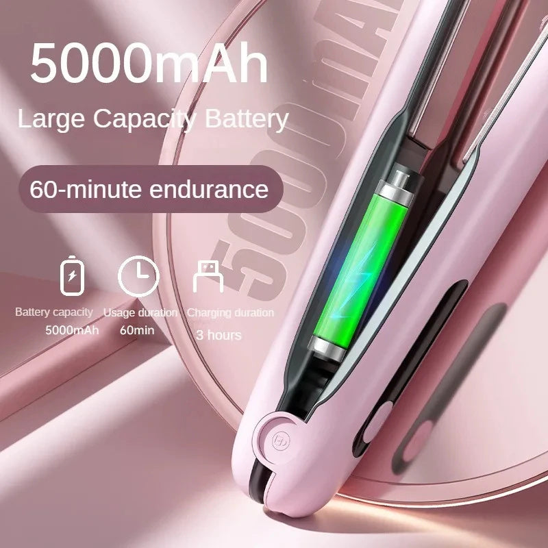 Cordless Flat Iron Mini 2 IN 1 Roller.