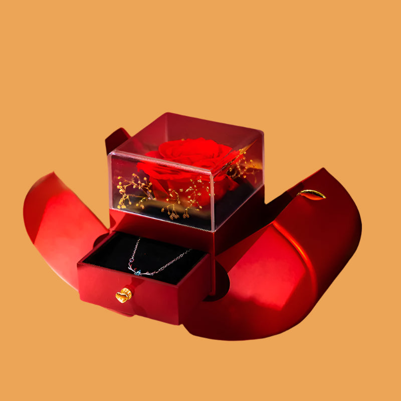Eternal Rose Jewelry Box & Necklace.