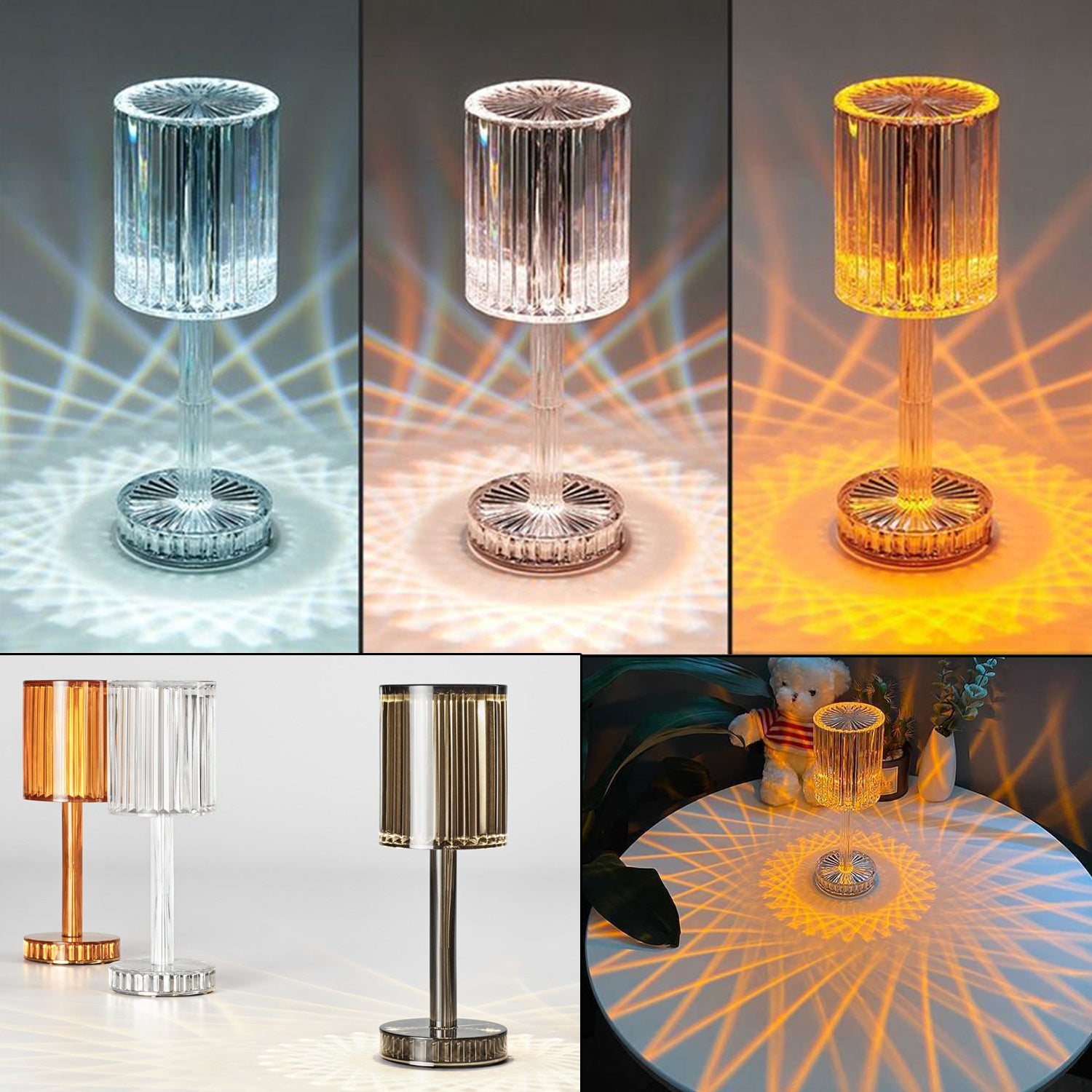 Diamond Crystal Table Lamp.
