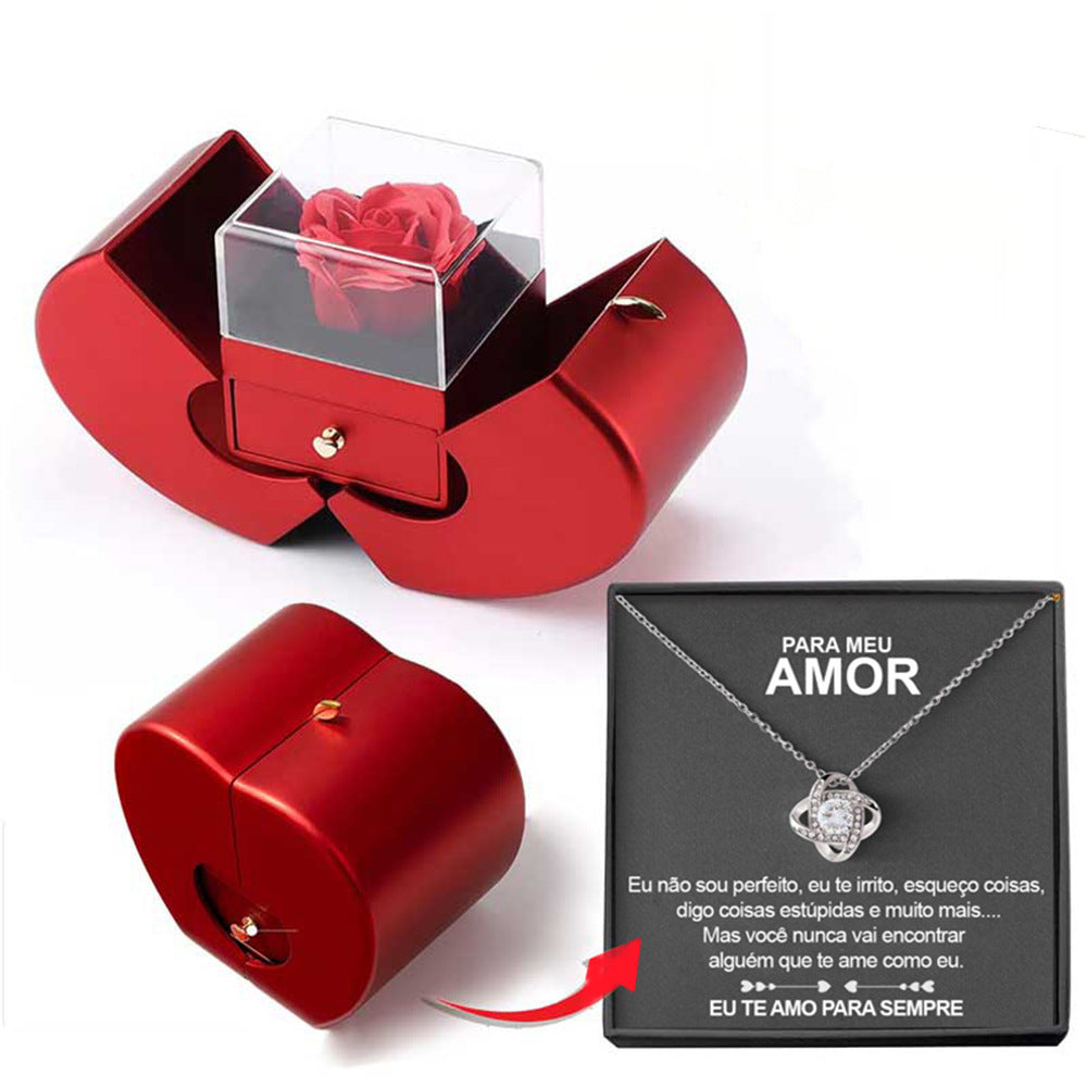 Eternal Rose Jewelry Box & Necklace.