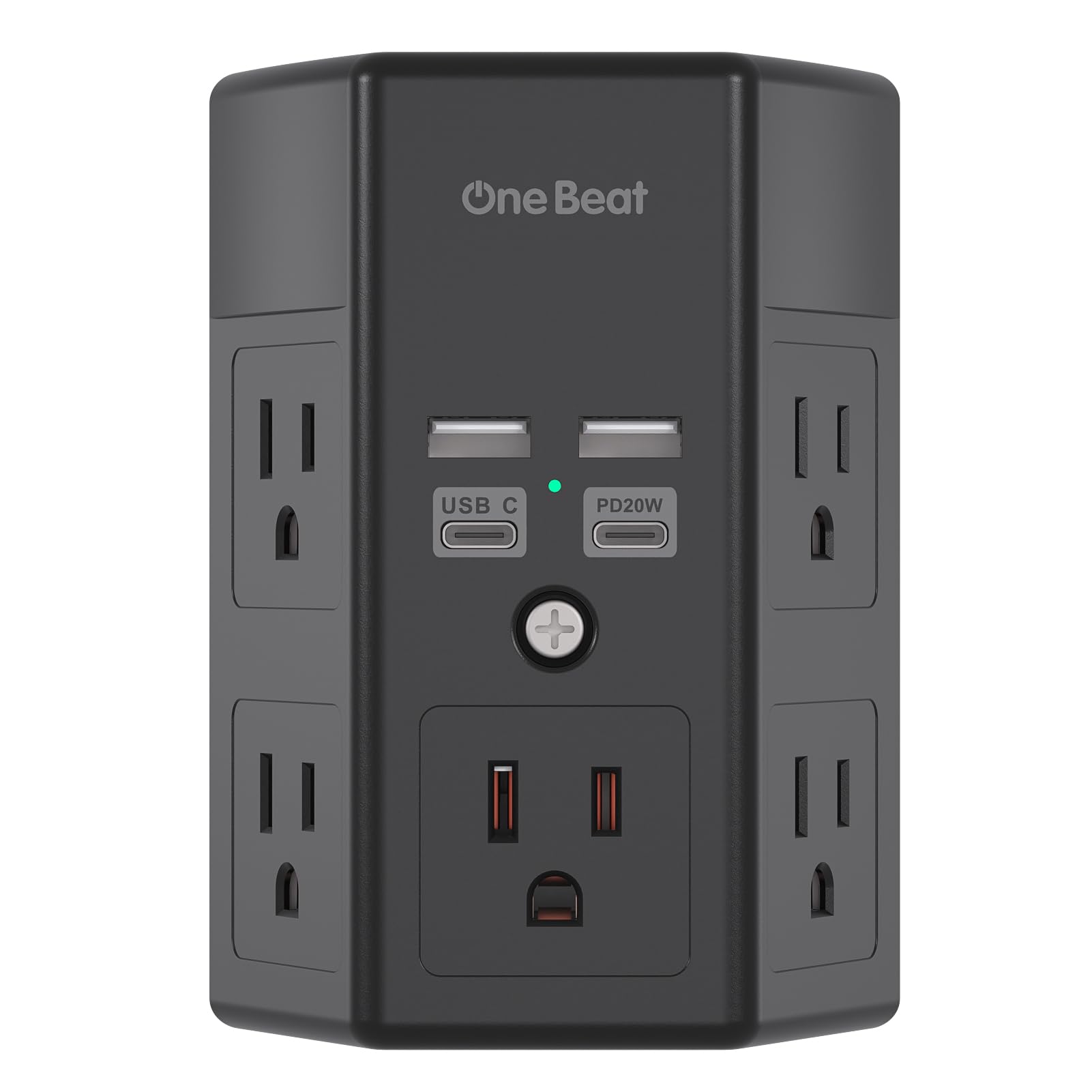 Surge Protector 5 Outlets Extender with 4 USB Ports - Tech Meets Trend