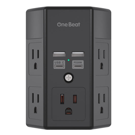Surge Protector 5 Outlets Extender with 4 USB Ports - Tech Meets Trend