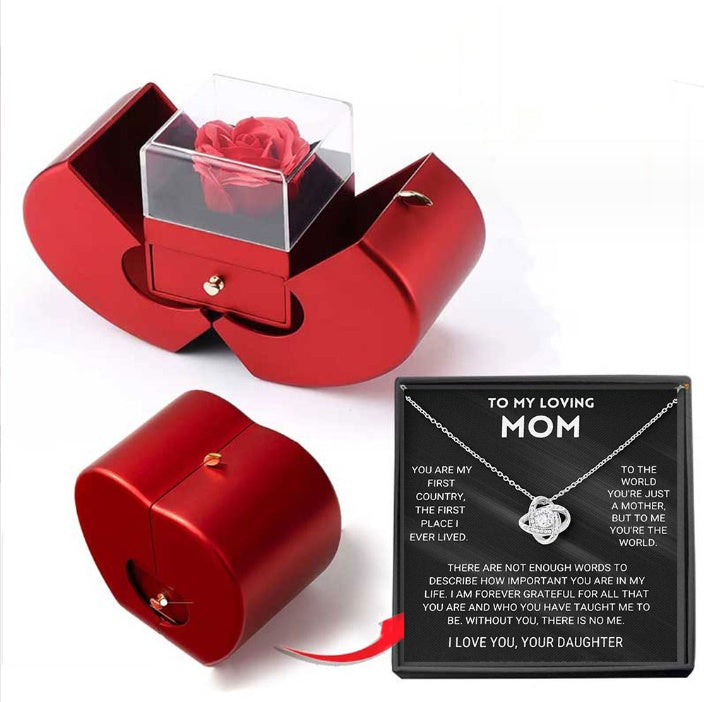 Eternal Rose Jewelry Box & Necklace.