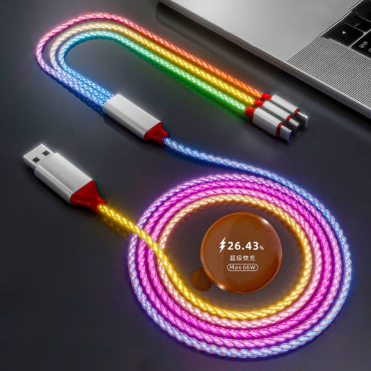 Colorful Streamer Charging Cable - Tech Meets Trend