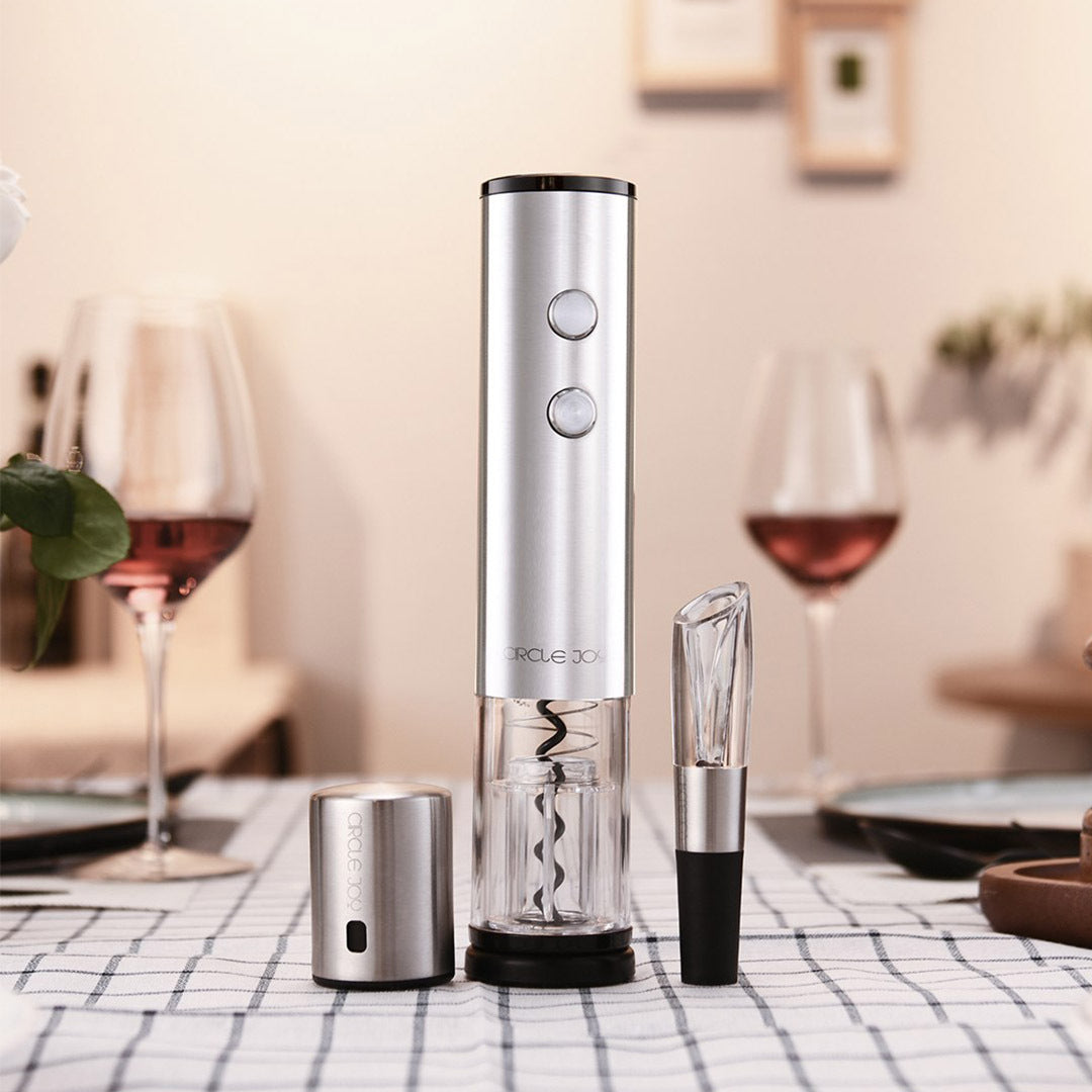 Electric Corkscrew Wine Bottle Opener Stainless Steel - Tech Meets Trend
