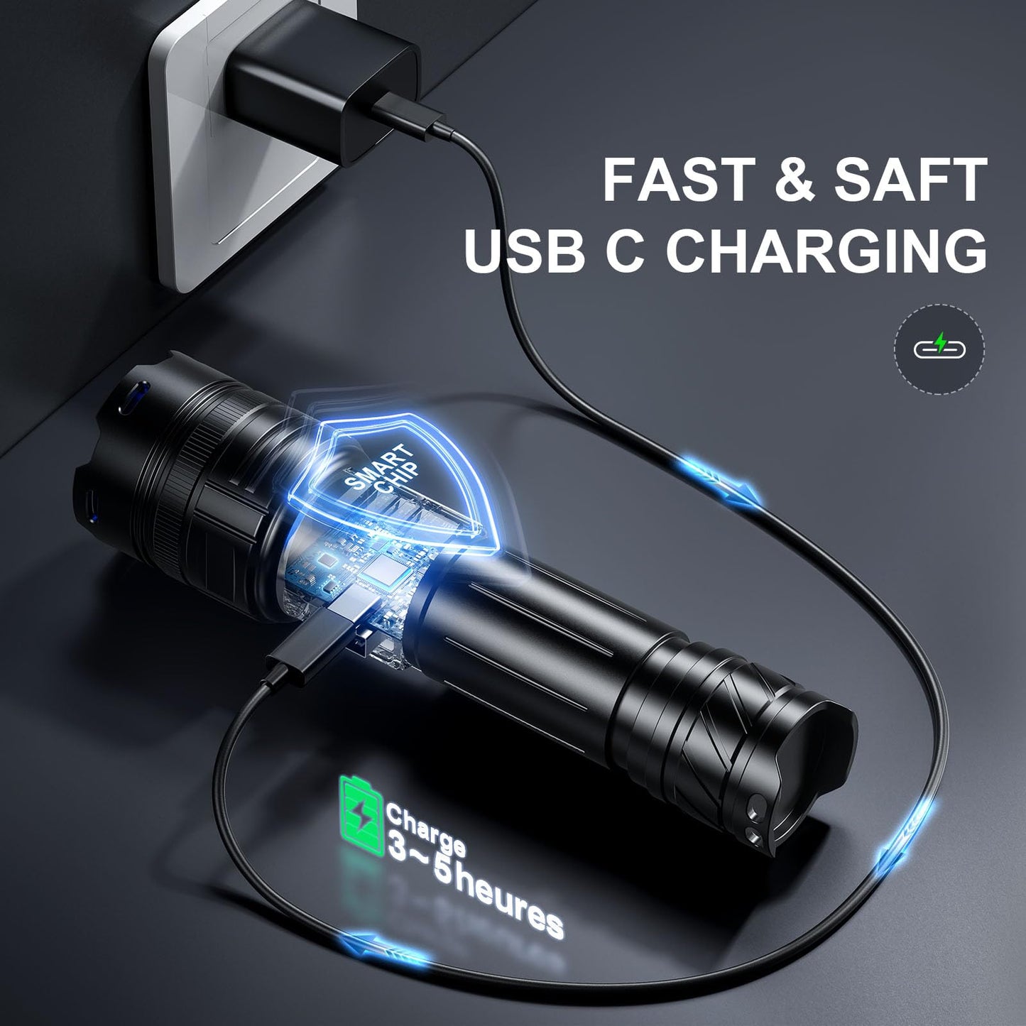 High Lumens Super Bright & Compact LED Flashlight - Tech Meets Trend