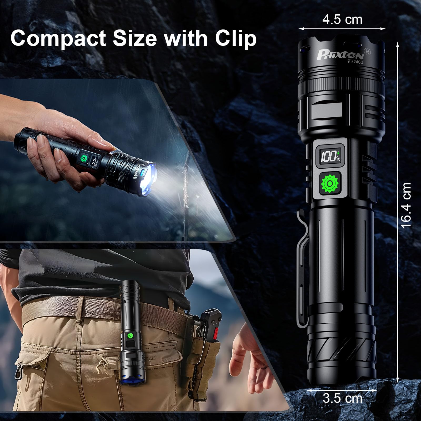 High Lumens Super Bright & Compact LED Flashlight - Tech Meets Trend