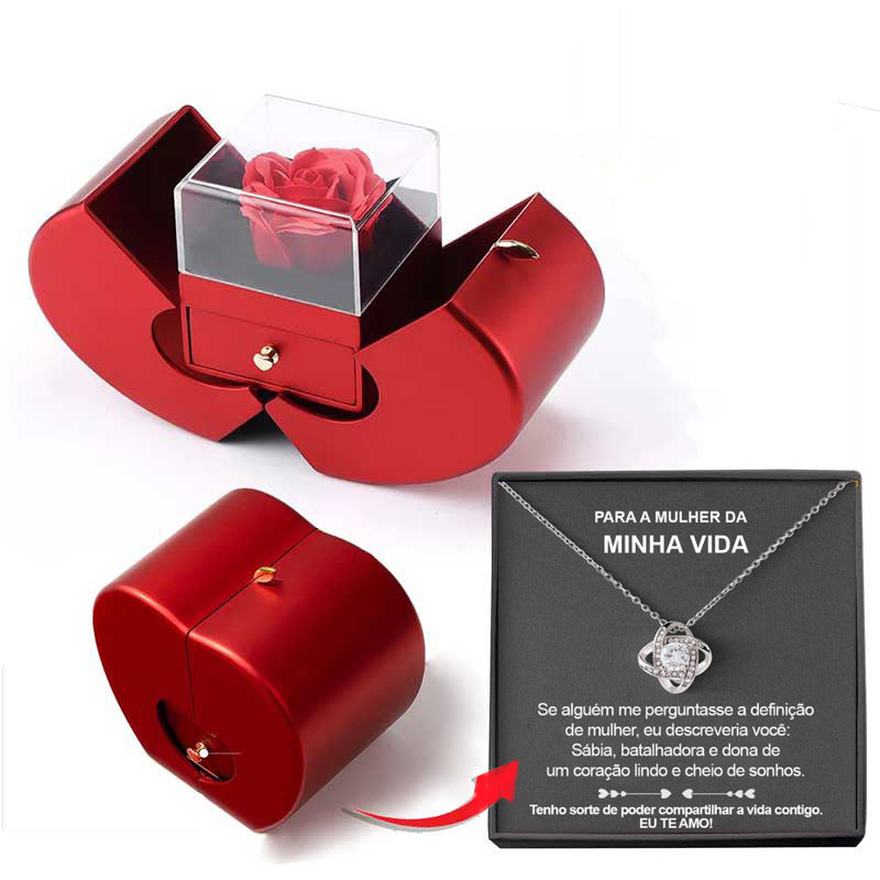 Eternal Rose Jewelry Box & Necklace.