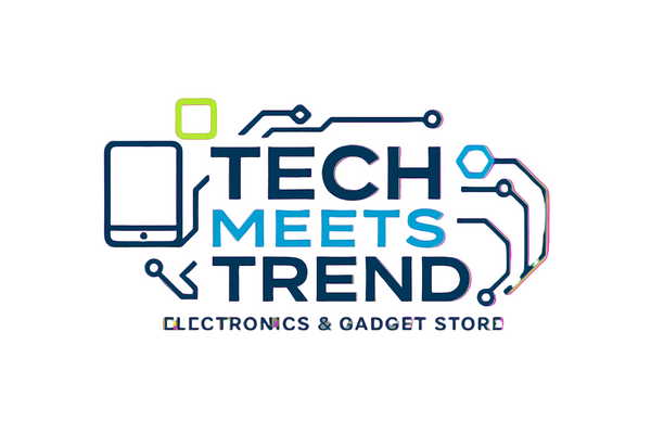 logo for trendy electronics and gadget store namedTech Meets Trend