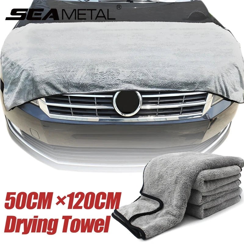 SEAMETAL Multi Sizes Car Microfiber Towel Upgraded Ultra-Soft Auto Drying Cleaning Cloth Super Absorbent Scratch-Free Towels - Tech Meets Trend
