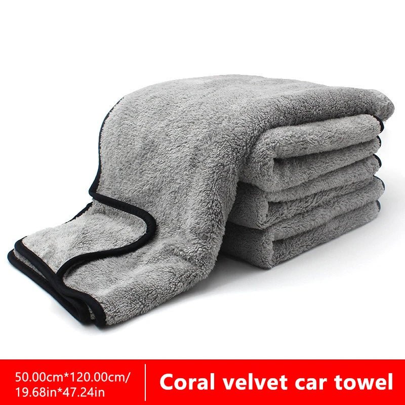 SEAMETAL Multi Sizes Car Microfiber Towel Upgraded Ultra-Soft Auto Drying Cleaning Cloth Super Absorbent Scratch-Free Towels - Tech Meets Trend